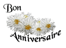Gif animé bon anniversaire marguerites